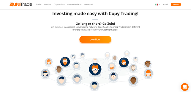Recensione di Zulutrade Home page Recensione di Zulutrade Home page